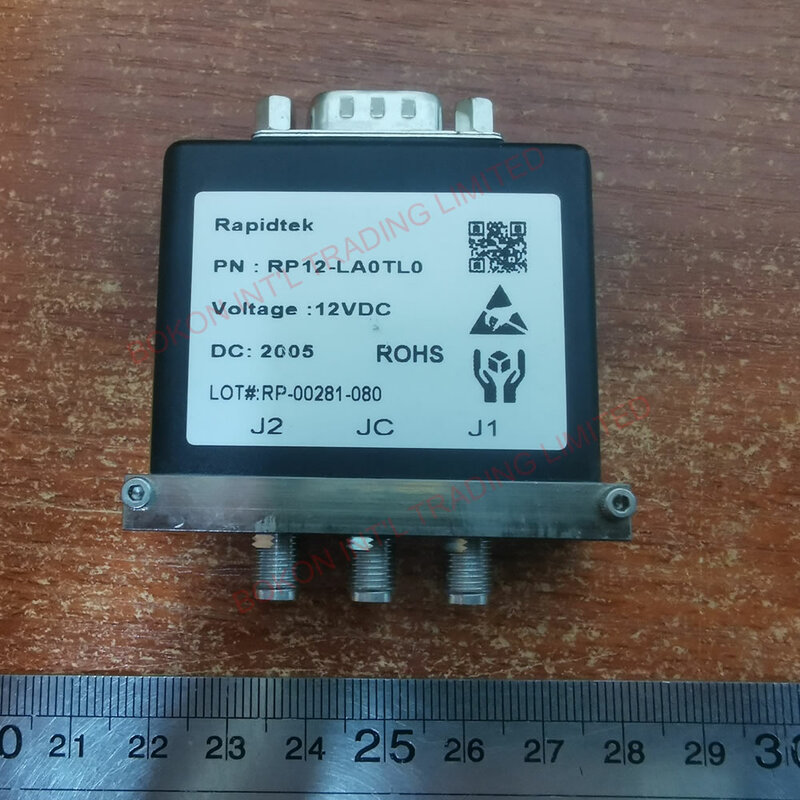 Interruptor de microondas coaxial RF, DC-18GHz, SMA, trava SPDT, 12VDC, 50ohms, TTL, RP12-LA0TL0