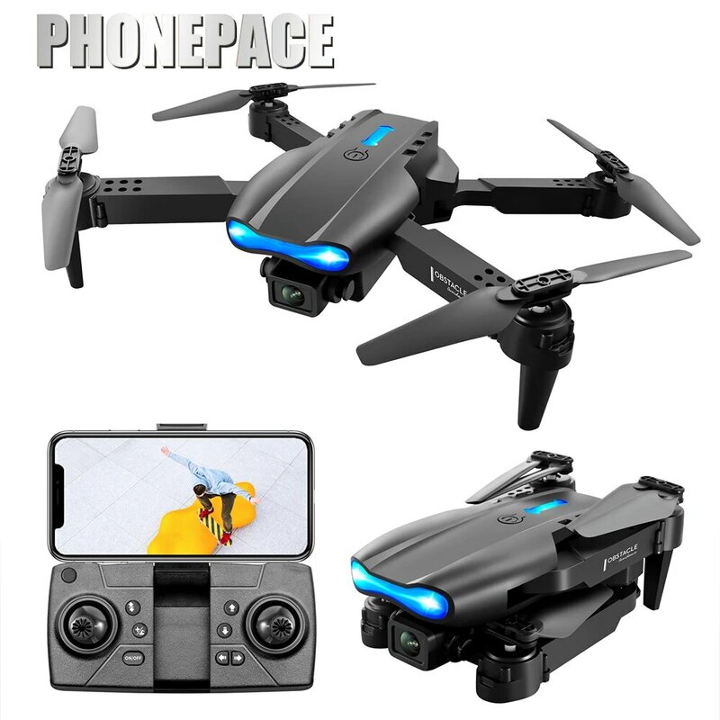 E99 Dobrável Quadcopter Drone, Controle Remoto Handle, Quatro Axis Aircraft, HD 4K Fotografia, UAV Altitude Fixação