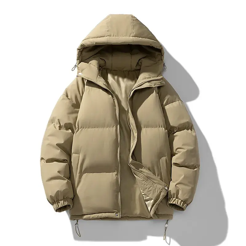 Abrigo acolchado de algodón para hombre, chaqueta con capucha para exteriores, cortavientos informal, gruesa y cálida, invierno, novedad
