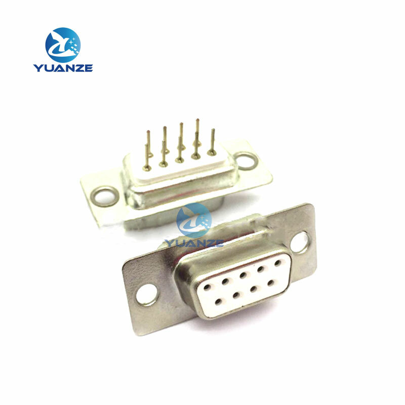 5PCS DP9 Male Female PCB Mount serial port CONNECTOR Insert plate type D-Sub RS232 COM CONNECTORS 9pin plug 9p Adapter FOR PCB