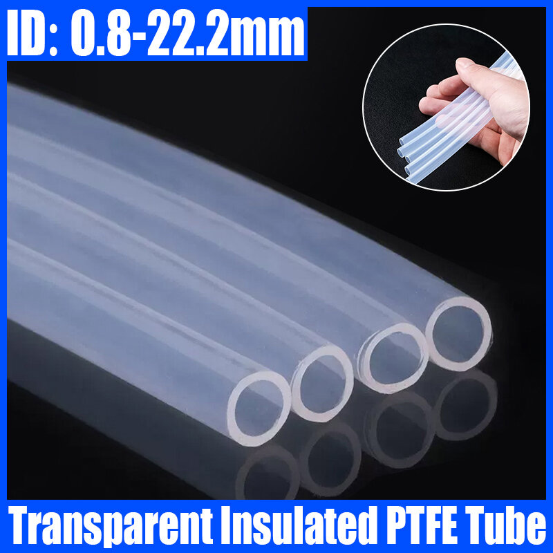 Tubo de PTFE transparente de 1/5 metros, tubo FEP aislado PFA para piezas de impresora 3D ID 0,8-22,2mm OD 1,6-25,4mm