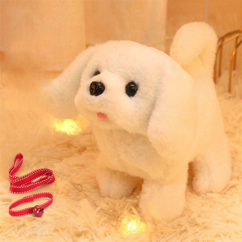 D Baby Toy Dog che cammina Barks Tail Wagging peluche Interactive Electronic Pets Puppy Toys for Girls Boys Birthday