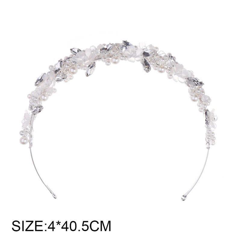 Metall haar bügel der Frau mit hypo allergenem weißem Perlen haarband für Weihnachts geschenk zum Valentinstag