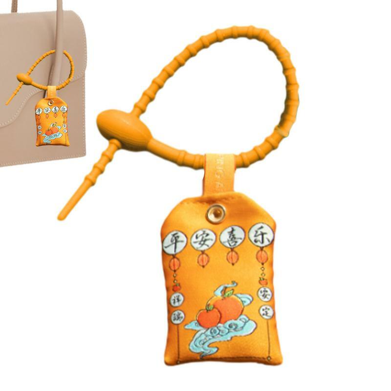 Bolsita perfumada tradicional china con correa, amuleto de año del Dragón 2024, bolsa de la suerte perfumada para símbolo de paz