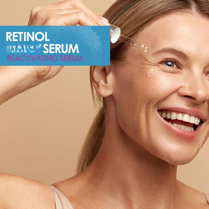 Siero viso antirughe al retinolo dissolvenza linee sottili Anti invecchiamento Lift sbiancamento solido illumina la pelle idrata l'essenza per la cura del viso