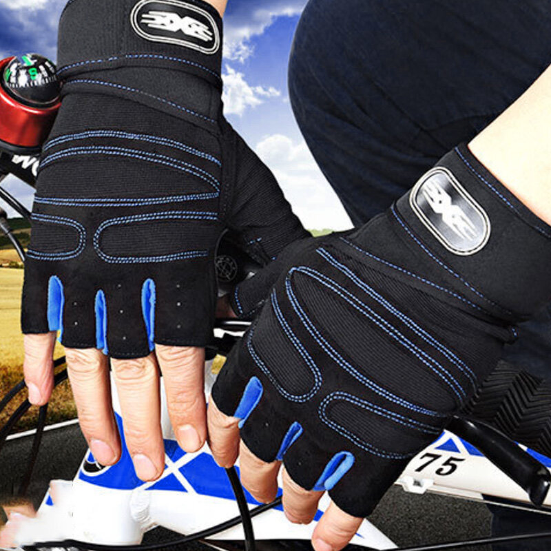 Gym Gloves for Men Women Fitness Weight Lifting Wristband Gloves Body Building Training Sports Exercise Cycling Glove Shockproof