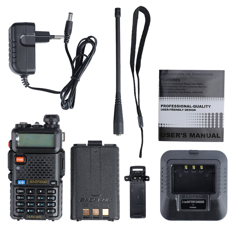 Портативная рация Baofeng UV5R, два диапазона 136-174 МГц 400-520 МГц