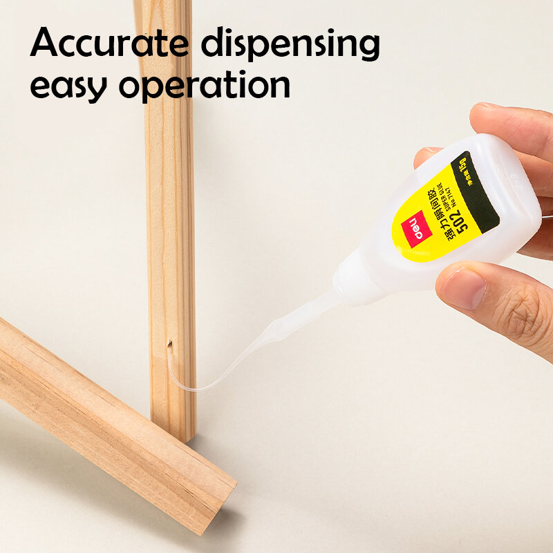 1-3pcs Deli 502 Super Glue Instant Cyanoacrylate Quick-drying Adhesive Leather Rubber Wood Metal Strong Bond Liquid Glue Tool