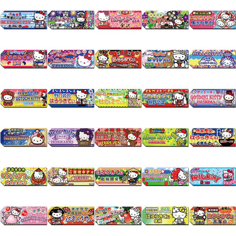 Kawaii Hello Kitty Sealing Adesivos, Impermeável, Estético, Decorativo, Papelaria, Telefone, Laptop, Bonito, Crianças, 10 Pcs, 30 Pcs, 60Pcs