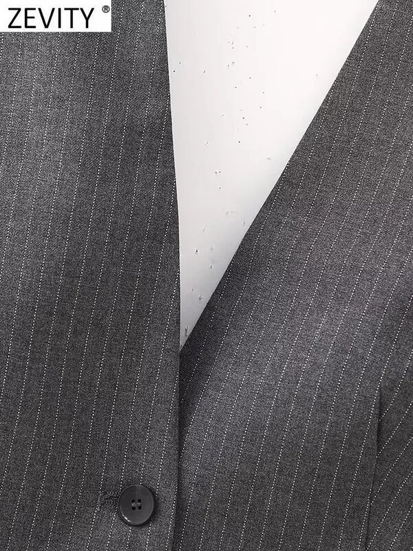 Новинка, Женская пикантная короткая блузка Zevity в полоску с открытой спиной и бантом, Женская шикарная безрукавка без рукавов, модель LS5546