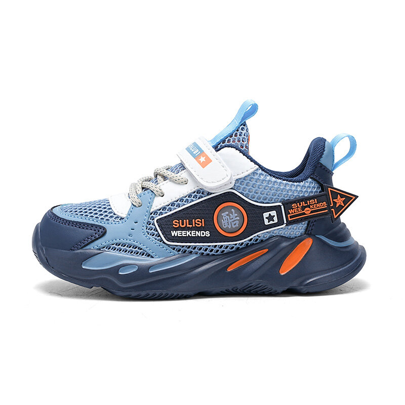 Dziecięce obuwie letnie dla chłopców Sneaker siatka oddychająca lekka moda tenisowa masywne buty sportowe chłopięce darmowa wysyłka