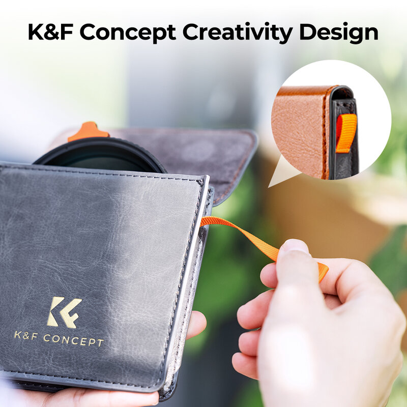 K & F Concept-filtro de lente de cámara HD ND2 a ND400, con filtro de Putter naranja, Fader fácil de Variable, densidad neutra ajustable de 67mm