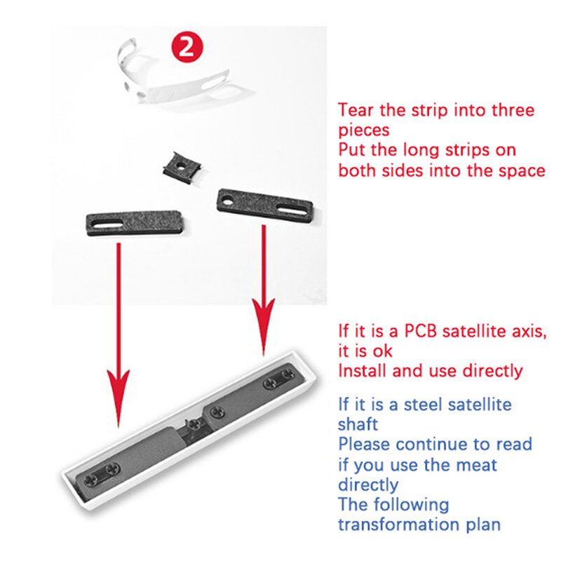 4 teile/satz Space bar Schall dämmung schaum geräusch absorbierende Baumwolle für DIY mechanische Tastatur 6,25 u 7u Space Bar Stumm schalt werkzeuge