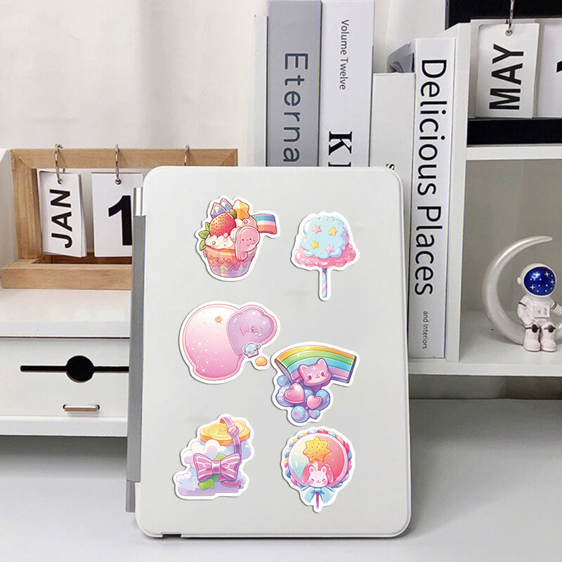 50 Stuks Cartoon Snoep Stickers Esthetische Stickers Diy Plakboek Laptop Telefoonhoesje Grappige Kawaii Sticker Voor Kinderen Meisjes