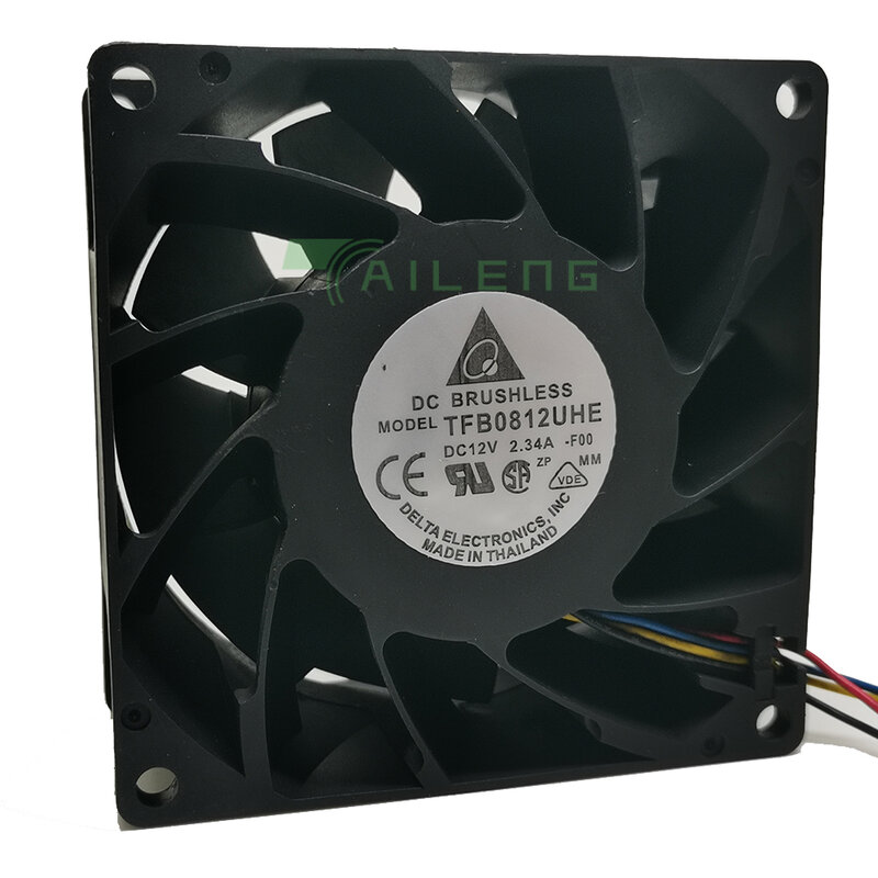 for delta TFB0812UHE DC12V 2.34A 80x80x38mm Server Square inverter axial cooling fan