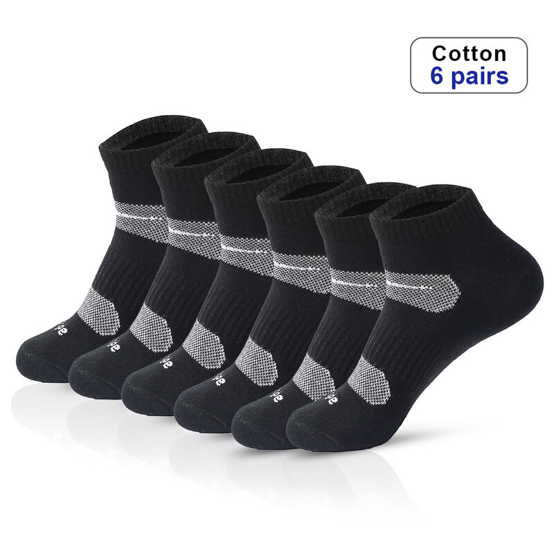 6pairs Men's Short Socks Men's Pure Cotton Ankle Sports Socks Men's Running Mesh Breathable Summer Casual Soft Men's Short Socks