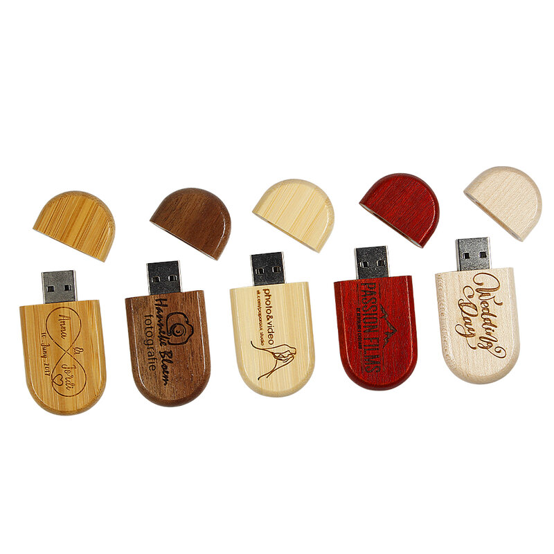JASTER Wooden USB 2.0 Flash Drives 64GB Free logo with key chain Pen drive USB stick 32GB Creative gifts Memory stick For Laptop