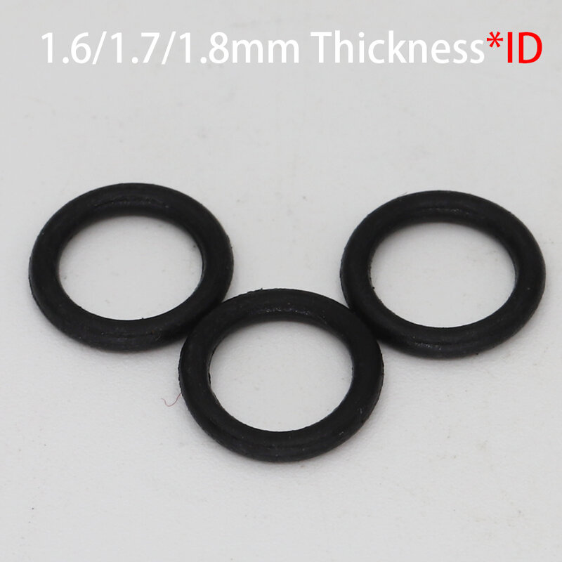 1.8/2.5/2.8/3.1/3.2/3.55/4/4.8/5.1/5.5/5.8/6.3mm ID 1.6mm Thickness CS Black NBR Oring Rubber Washer o링 Oil Seal Gasket O Ring