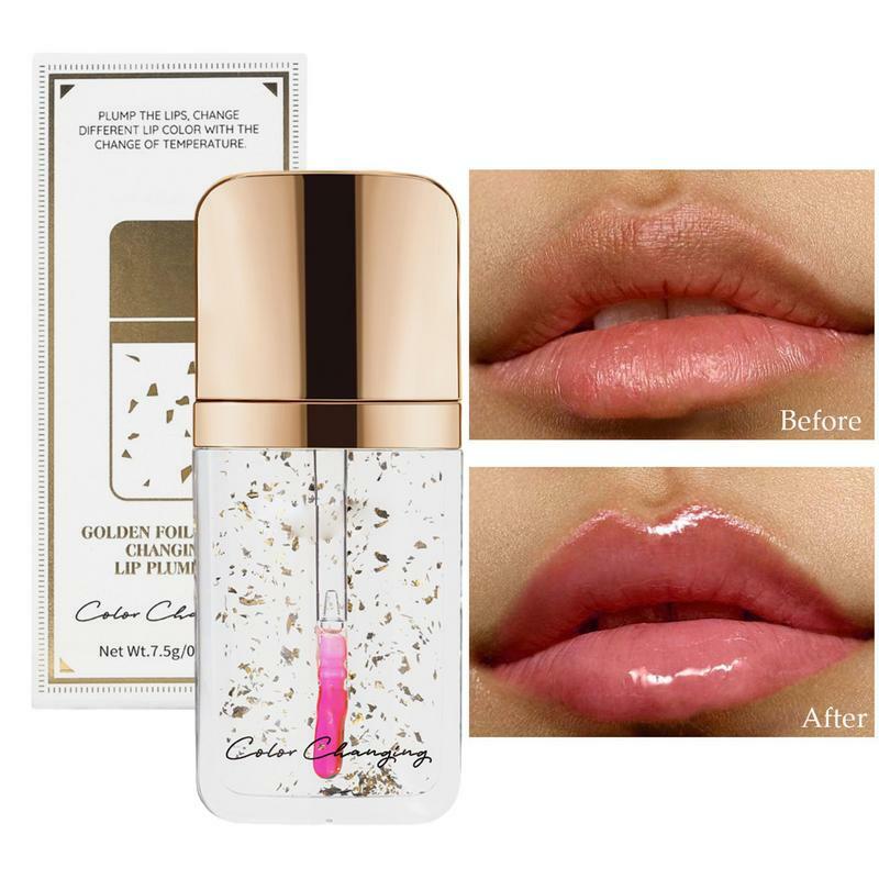 Clear Lip Gloss Temperature Color Changing Lipstick Non-Stick Cup Tinted Lip Chapstick Multifunctional Moisturizing Lip Stain