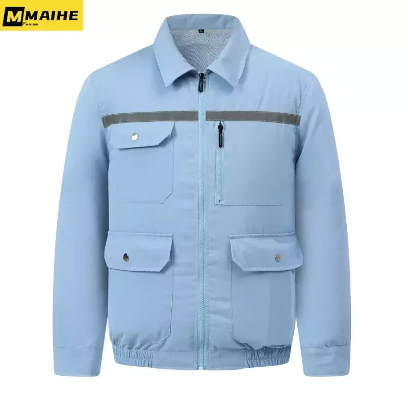 Upgrade 4 Fan Jacket cappotto freddo da uomo raffreddamento USB aria condizionata vestiti estate escursionismo protezione dal calore abiti da lavoro mimetici