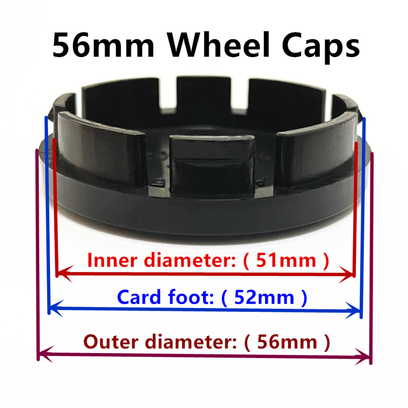 4pcs Car Blank Wheel Hub Center Caps 56mm 60mm 65mm 68mm Rim Cover Auto No Logo Badge Universal Exterior Styling Accessories