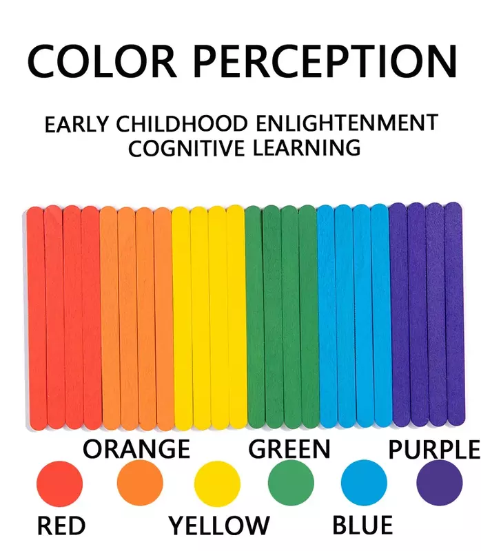 Puzzle di pensiero del bastone dell'arcobaleno dei bambini in legno fai da te gelato Stick Puzzle sfida giochi da tavolo giocattoli educativi Montessori