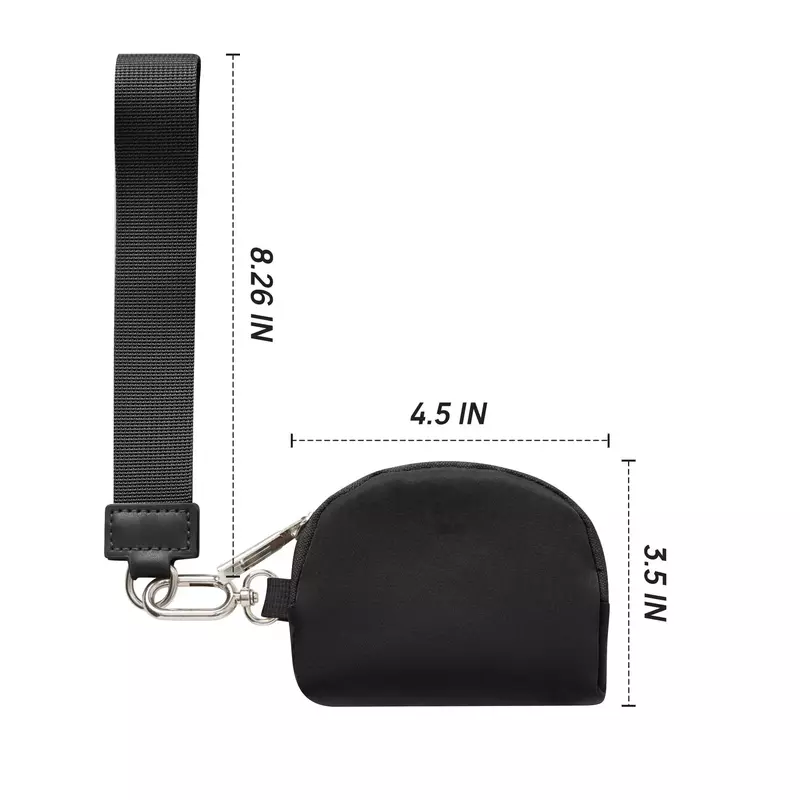 Mini carteira de pulseira Zip-Around para mulheres, bolsa dupla, bolsa portátil, porta-moedas, novo, 2024