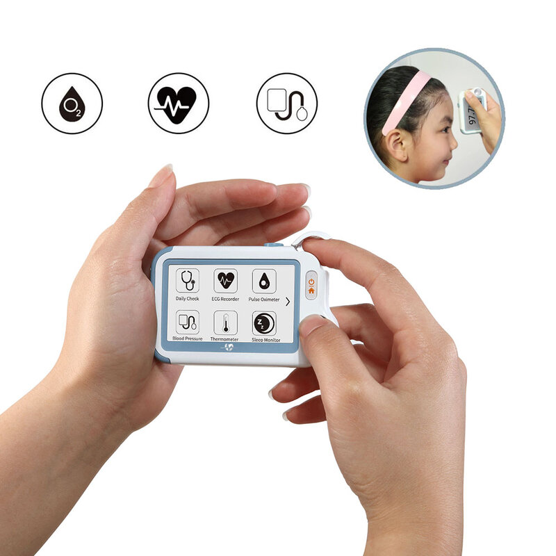 Viatom-Monitor de señales vitales de mano, dispositivo de medición de oxígeno en sangre con Ecg, portátil