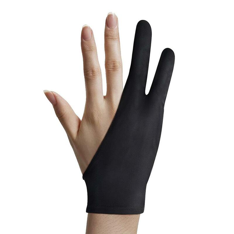 그래픽 태블릿용 오염 방지 손가락 장갑, 탄성 통기성 원단, 허위 접촉 방지, 2 피스