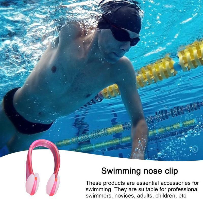 Clipe de nariz de silicone para natação, Clipe Nariz Impermeável, Plugues para Adultos e Crianças, Gel de sílica