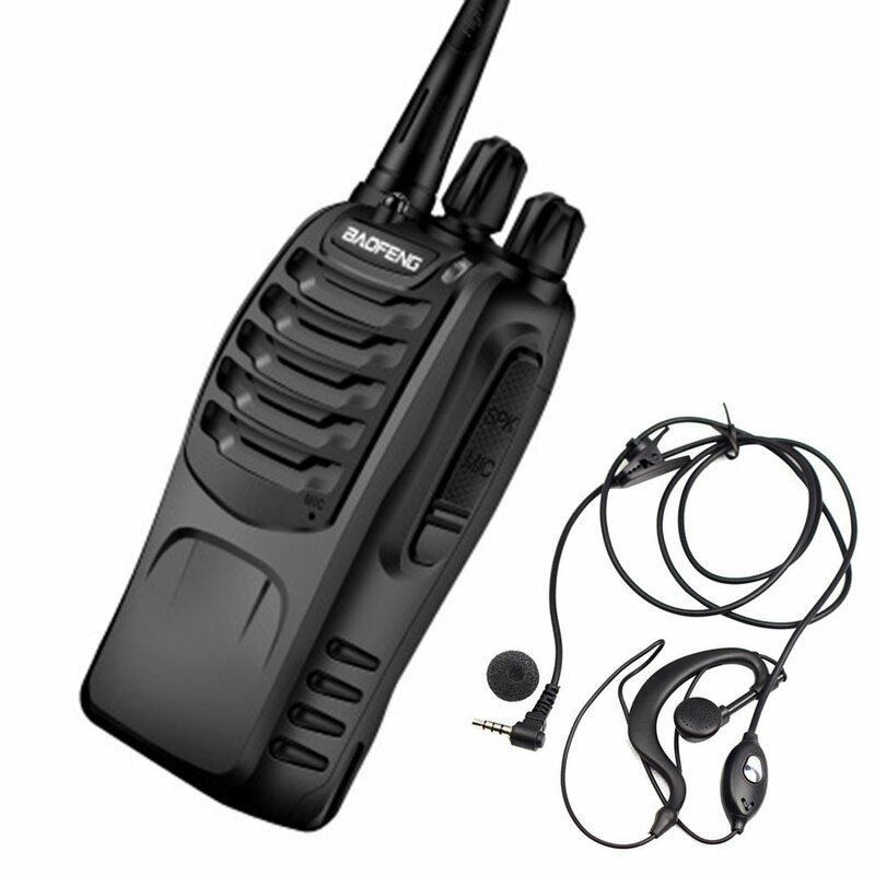 Walkie-talkie 1 piezas 888S, radio bidireccional portátil de 16 canales, 888s, 400-470MHz, 1500mAh, con auricular, transceptor 888s