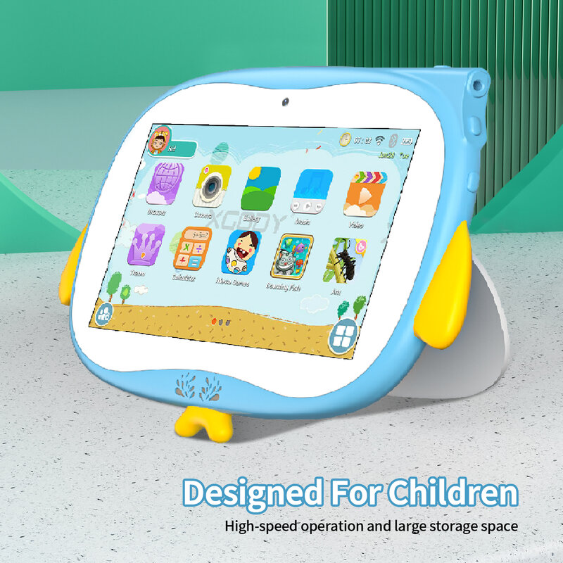 2024 Nieuwe Sauenaneo 7 "Kid Tablet Android 9.0 4Gb 64Gb Quad Core Wifi Google Play Kinderen Tablet Voor Kinderen In Hebreew Kinderen 4000Mah