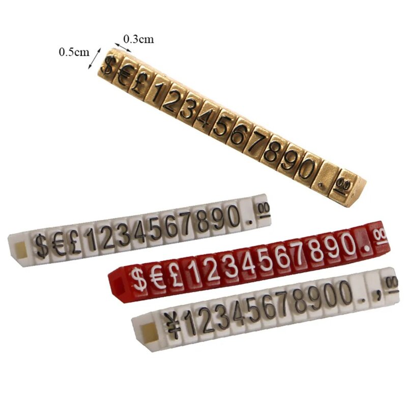 3*5mm regulowana cena kostki Tag na biżuterię cena wyświetlacz licznik stojak numer list dolar cena bloku zestaw w sklepie detalicznym