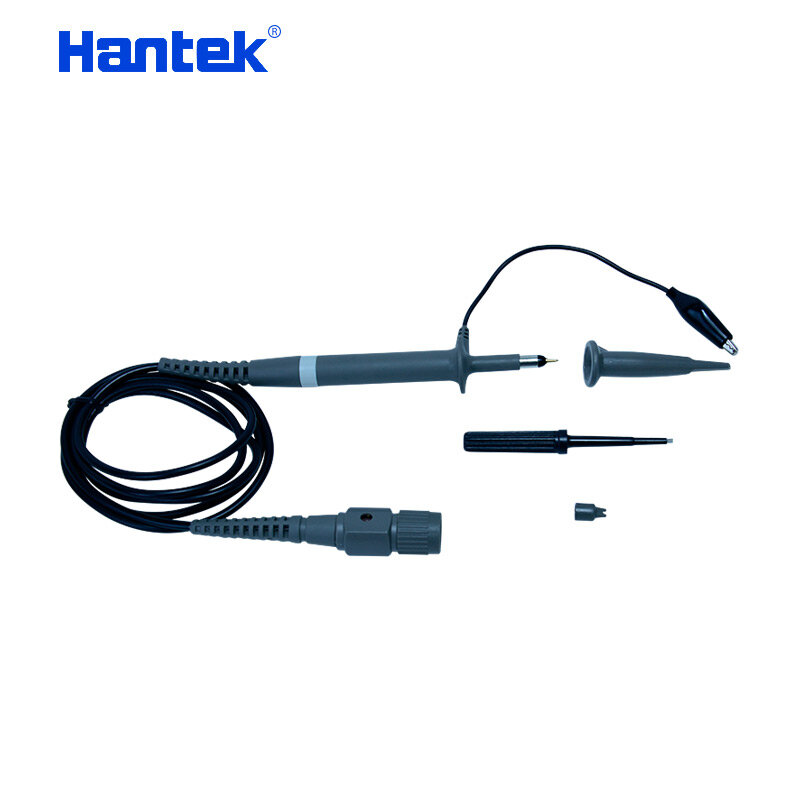 Hantek Probe x100 100MHZ, untuk osiloskop T3100, Probe osiloskop tegangan tinggi X1 X100 100Mohm 1:100 kabel pasif