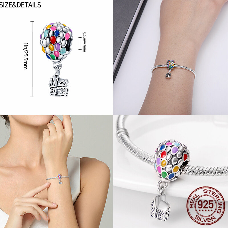 Baru 100% 925 perak putri Disney, Marvel pesona manik-manik perhiasan wanita cocok untuk gelang Pandora DIY hadiah indah