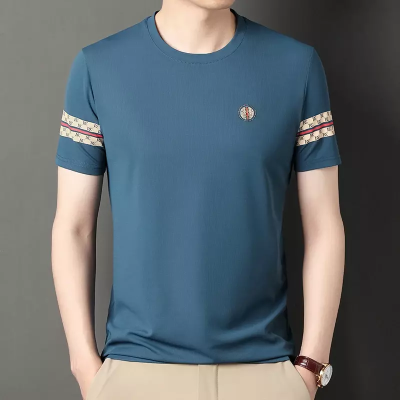 Modna solidna kolorowa koszulka Polo koszula, odpowiednia dla wiosennych i letnich mężczyzn, bardzo odpowiednia dla odzież na co dzień