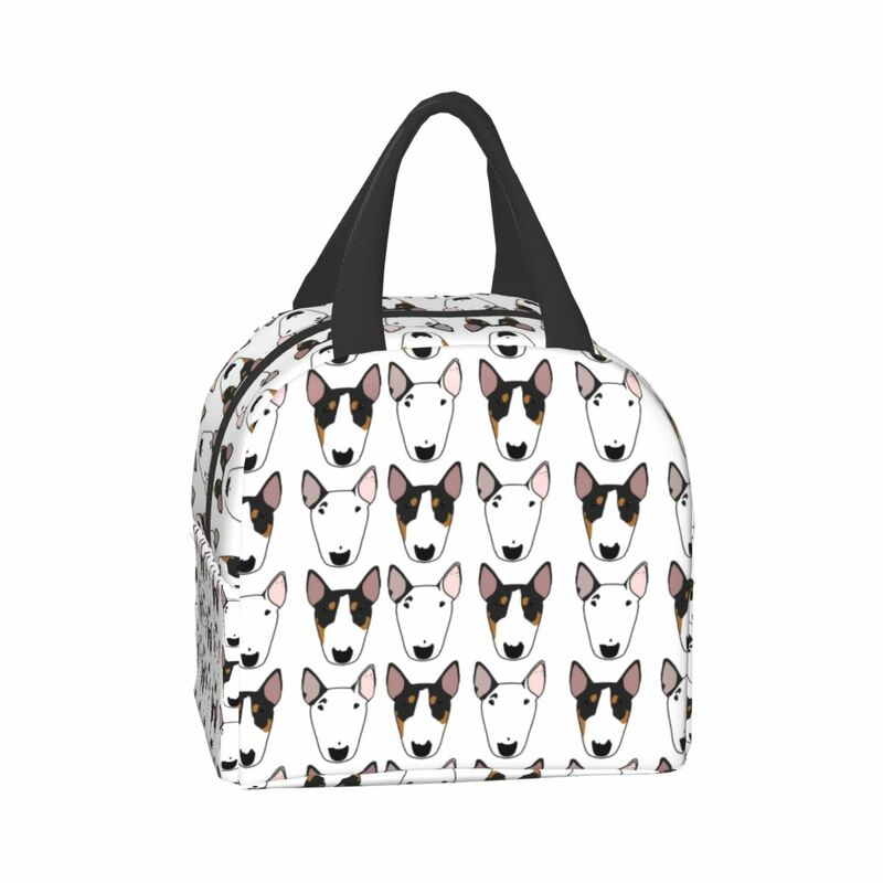 Bull Terrier Dogs Portable Lunch Box per donna bambini Warm Cooler Thermal Food Insulated Lunch Bag Office Work Picnic Storage Bag