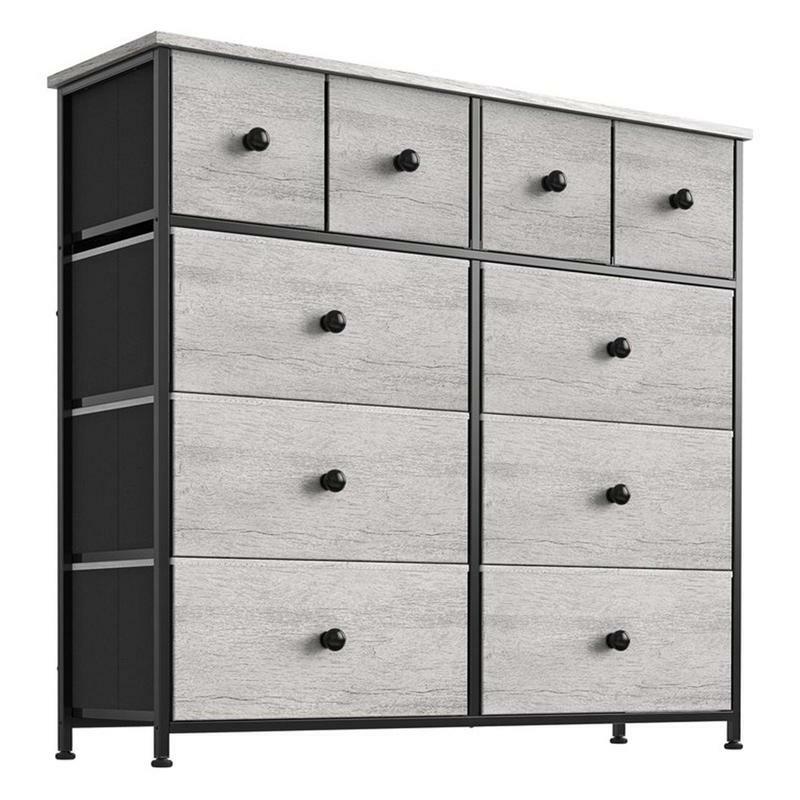 Шкаф-органайзер REAHOME, 10 ящиков, стальная рама, для спальни, темно-серого цвета