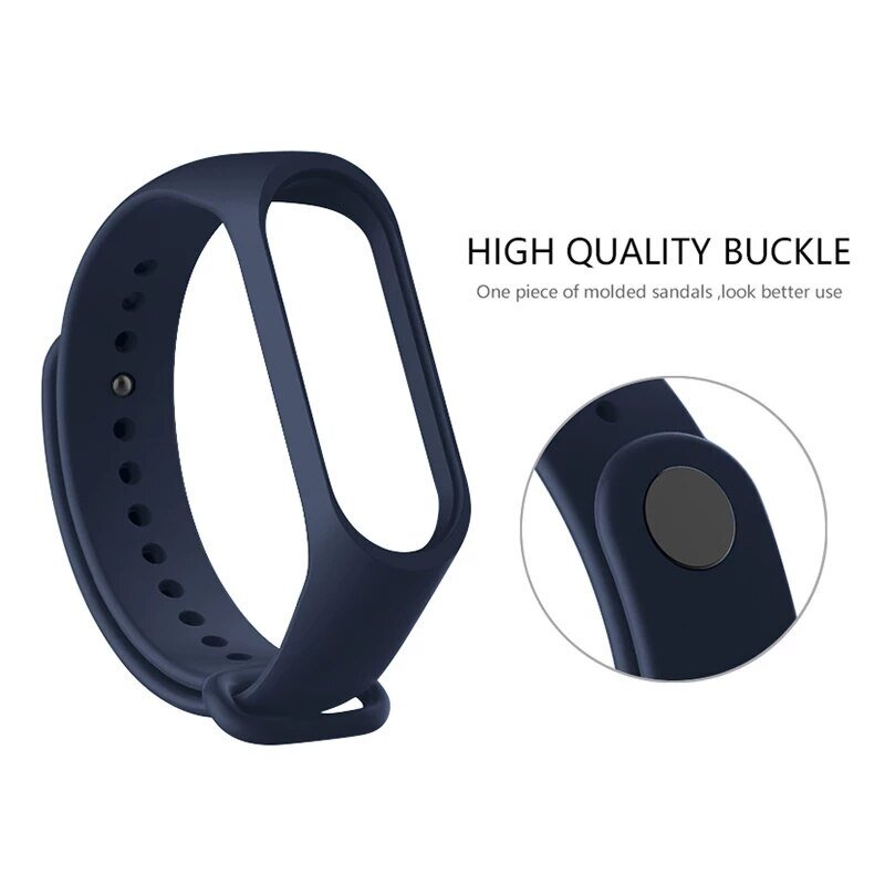 Hot Sale Promotion Bracelet Strap Strap For Xiaomi Mi Band 5/6 Dark Blue Durable Green Multicolor Pink Silicone Material