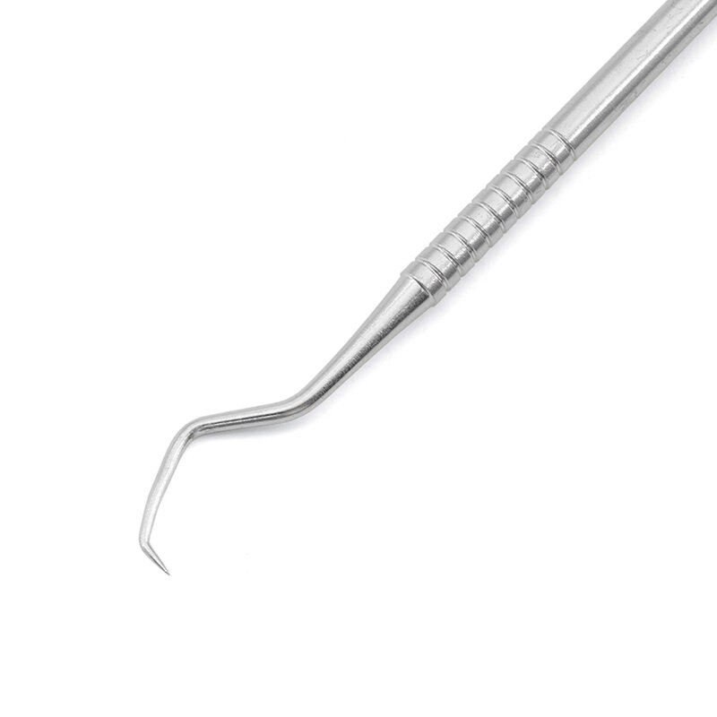 1 buah alat gigi kepala ganda baja tahan karat gigi dokter gigi bersih kebersihan Explorer kait Pick instrumen dokter gigi