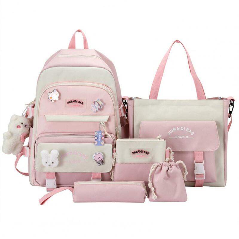 Durable Girls Backpack Handbag Lightweight Comfortable Handle Sweet Girls Handbag Pencil Case Book Storage