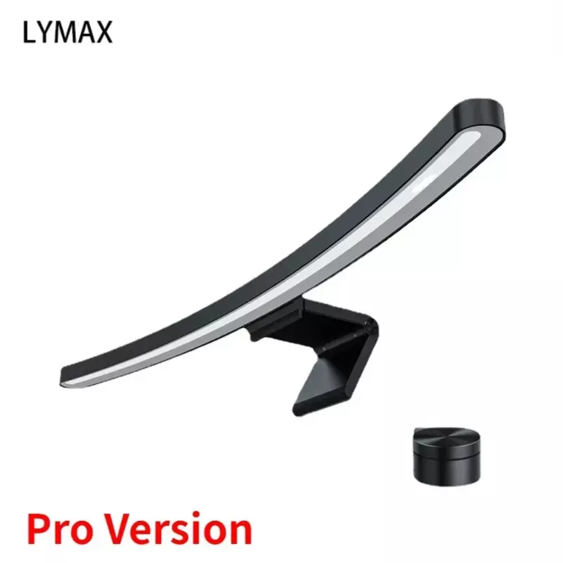 LYMAX-شاشة منحنية بار مراقب ضوء مع RGB الخلفية ، شاشة مصباح معلق ، حماية العين الذكية ، التحكم في الصوت الموفرة للطاقة