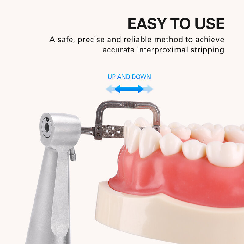 Redução de 4:1 dental azdent contra conjuntos de decapagem interproximal de peça de mão de ângulo 10 pcs instrumento de odontologia de tiras interproximais