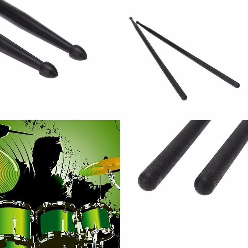 Paar 5a Drumsticks Nylon Stick für Drum Set leichtes profession elles Schwarz