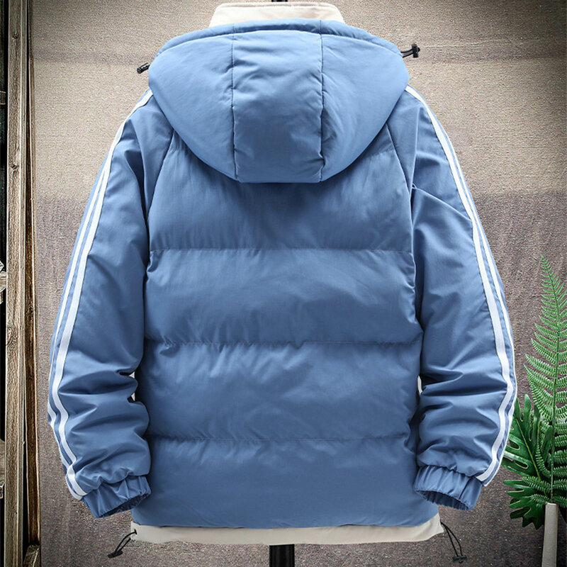 남성용 코튼 패딩 재킷, 대형 사이즈, 두꺼운 짧은 코튼 작업복 재킷, 겨울 휴가 복장