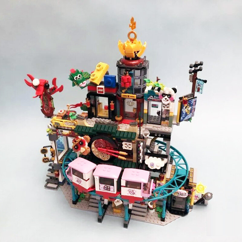 Bloques de construcción City of Lanterns, juguete educativo Compatible con 80036, regalo de cumpleaños y Navidad