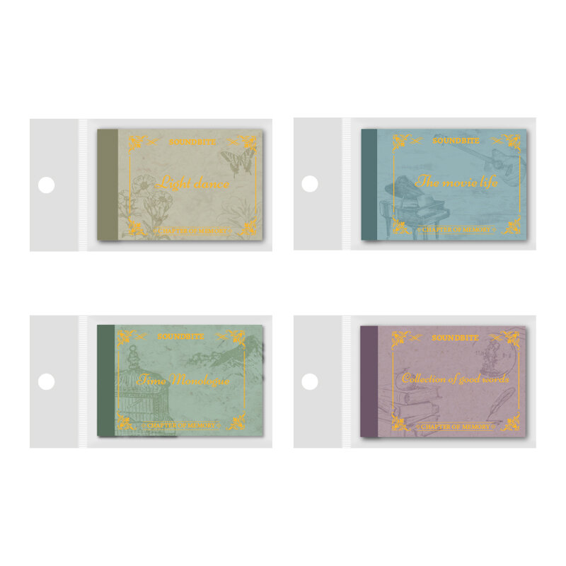 Bloc de notas DIY, 8 paquetes por lote, sección de la serie de recuerdos, decoración creativa retro