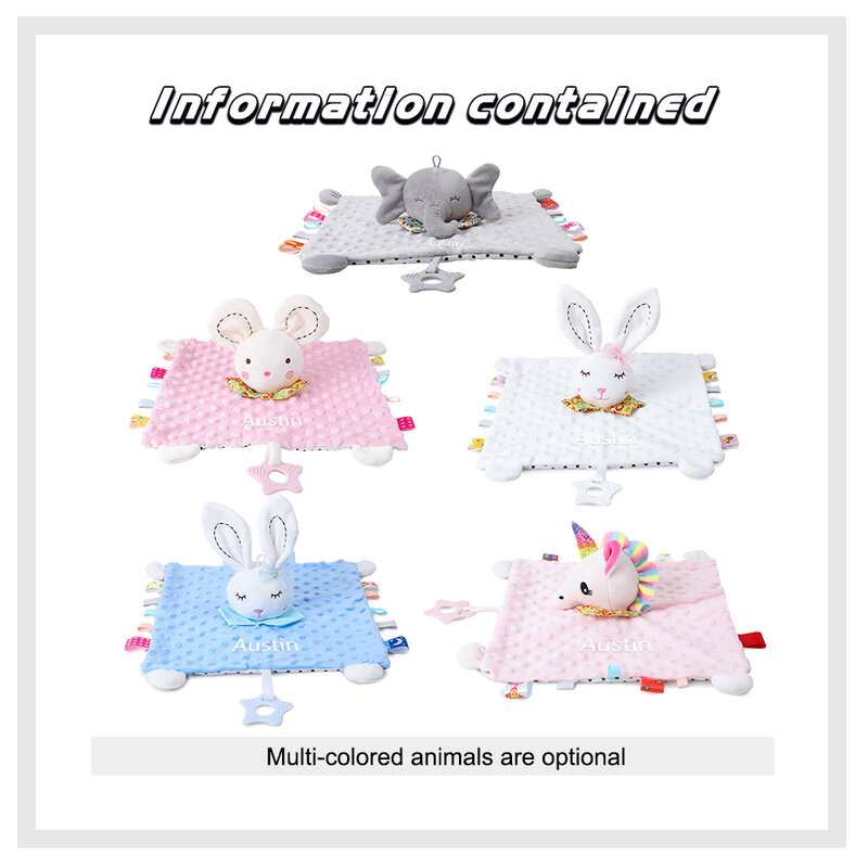 Personalizza la coperta del bambino peluche neonato personalizzato piumino in cotone Baby Shower regalo biancheria da letto coperta ricamo regalo