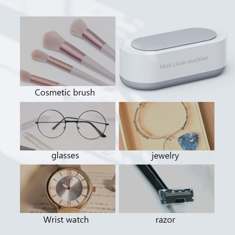 Biżuteria ultradźwiękowa maszyna do czyszczenia okularów wysokiej częstotliwości narzędzie do mycia czyszczenie pudełka