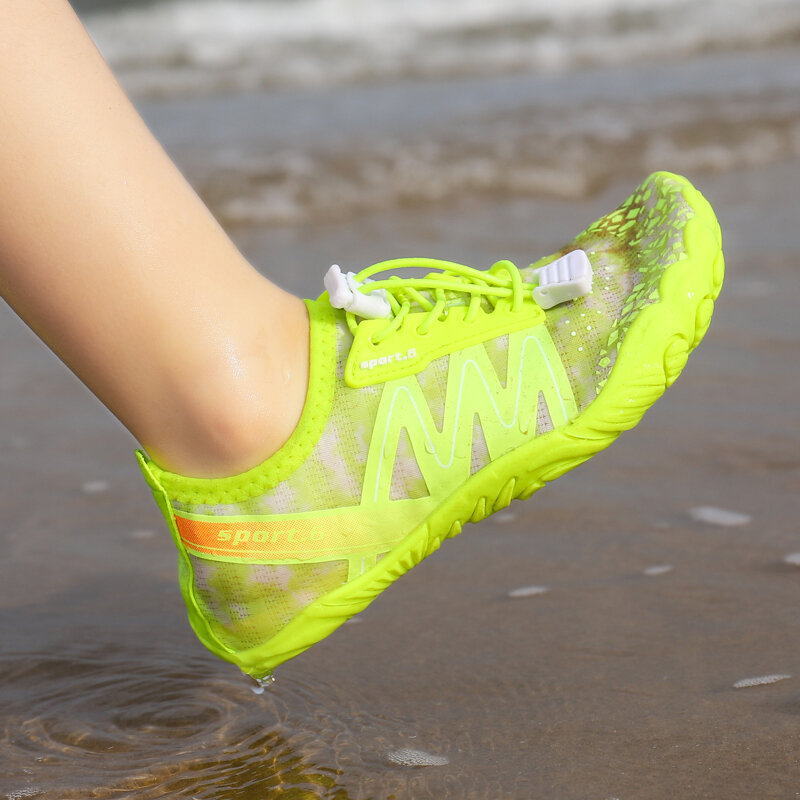 ที่ดีที่สุดขายนักเรียนกีฬากลางแจ้งวิ่งรองเท้าเด็ก Barefoot Quick-Drying รองเท้า Aqua ว่ายน้ำรองเท้า Wading รองเท้า26-38 #